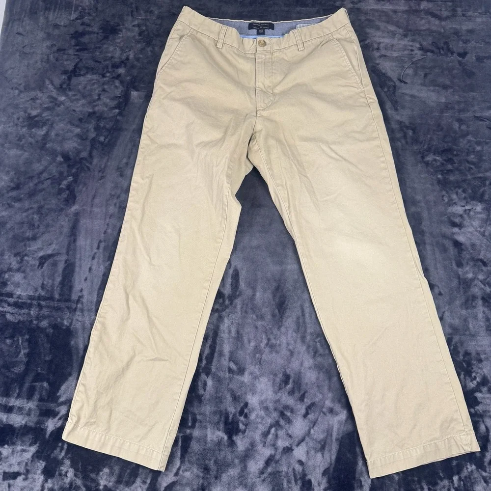 Banana Republic Chino Pants Mens 35x32 Tan Relaxed Fit Dawson Khaki Cotton